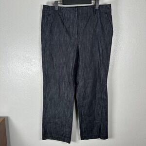 Talbots Womens Size 12 Southampton Straight Leg Pants Trousers Denim Career